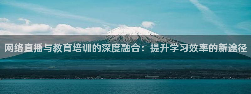 919看球直播nba：网络直播与教育培训的深度融合：提升学习效率的新途径